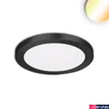 Kép 1/4 - Slim Flex LED mélysugárzó, 6W, 510lm, ColorSwitch 3000-3500-4000K változtathtó fehér, 120°, CRI80, IP44, 13,9cm átmérő, fekete