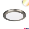 Kép 1/4 - Slim Flex LED mélysugárzó, 12W, 1020lm, ColorSwitch 3000-3500-4000K változtatható fehér, 120°, CRI80, IP44, 16,5cm átmérő, nikkel