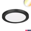 Kép 1/4 - Slim Flex LED mélysugárzó, 18W, 1530lm, ColorSwitch 3000-3500-4000K változtatható fehér, 120°, CRI80, IP44, 22cm átmérő, fekete