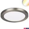 Kép 1/4 - Slim Flex LED mélysugárzó, 24W, 2040lm, ColorSwitch 3000-3500-4000K változtatható fehér, 120°, CRI80, IP44, 29cm átmérő, nikkel