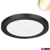 Kép 1/4 - Slim Flex LED mélysugárzó, 24W, 2040lm, ColorSwitch 3000-3500-4000K változtatható fehér, 120°, CRI80, IP44, 29cm átmérő, fekete
