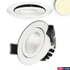 Kép 1/2 - Süllyesztett LED lámpatest, fehér, kerek, 8W, 60°, 650lm, 3000K melegfehér, IP65, CRI94, fényerőszabályozható