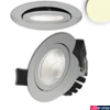 Kép 1/2 - Süllyesztett LED lámpatest, ezüst, kerek, 8W, 36°, 650lm, 3000K melegfehér, IP65, CRI94, fényerőszabályozható