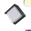 Kép 1/2 - Kültéri falra szerelhető LED lámpa, 6W, 380lm, 3000K melegfehér, CRI82, IP54, 11x11cm átmérő, fekete