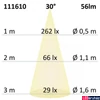 Kép 3/3 - Kültéri oldalfalba süllyeszthető LED lámpa, 2,3W, 56lm, 2900K melegfehér, CRI80, IP44, 30°, rozsdamentes acél (inox), 10x9cm