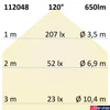 Kép 3/3 - Süllyesztett LED lámpa, ezüst, 8W, 490 lm, 2700K melegfehér, 140°, fényerőszabályozható