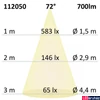 Kép 3/3 - Süllyesztett LED lámpa, ezüst, 8W, 420 lm, 2700K melegfehér, 72°, fényerőszabályozható