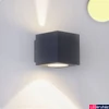 Kép 2/3 - Kocka LED fali lámpa, antracit színű, 2 irányú – 2×3W CREE melegfehér LED