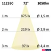 Kép 3/3 - Süllyesztett LED spotlámpa, fehér, 15W, 800 lm, 2700K melegfehér, 72°, fényerőszabályozható