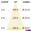 Kép 4/4 - Süllyesztett LED spotlámpa, ezüst, 15W, 850 lm, 4200K természetes fehér, 72°, fényerőszabályozható