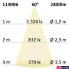 Kép 3/3 - 3 fázisú LED reflektor, sínre szerelhető, 28W, 2076 lm, 60°,fekete, 3000K melegfehér