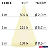Kép 3/3 - 3 fázisú LED vonalfény, 20W, 1330 lm, 110°, fekete, 4000K természetes fehér