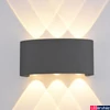 Kép 2/2 - Kültéri falra szerelhető LED lámpa, lefelé és felfelé világít, 6,8W, 480lm, 3200K melegfehér, CRI82, IP54, 17x8cm, fekete