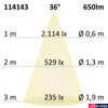 Kép 2/2 - Süllyesztett LED lámpatest, fehér, kerek, 8W, 36°, 650lm, 3000K melegfehér, IP65, CRI94, fényerőszabályozható