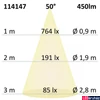 Kép 3/3 - Süllyesztett aszimmetrikus COB LED lámpatest, fehér, 8W, 50°, 450lm, IP44, 3000K melegfehér, fényerőszabályozható