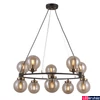 Kép 2/2 - ITALUX GALVEZ üveggömb burával több ágú függeszték 10 foglalattal, bronz, E14, IT-PND-28622-10A
