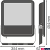 Kép 2/5 - LEDVANCE FLOODLIGHT 200 W LED reflektor, fekete, 6500K hidegfehér, 25000 lm, 200W, 4058075423770