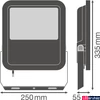 Kép 2/5 - LEDVANCE FLOODLIGHT 80 W LED reflektor, fekete, 6500K hidegfehér, 10000 lm, 80W, 4058075422544