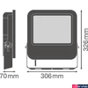 Kép 2/5 - LEDVANCE FLOODLIGHT VALUE LED reflektor, fekete, 4000K természetes fehér, 9000 lm, 100W, 4058075268661