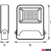 Kép 5/6 - LEDVANCE ENDURA® FLOOD Cool White L LED reflektor, szürke, 4000K természetes fehér, 800 lm, 10W, 4058075206663