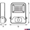 Kép 5/6 - LEDVANCE ENDURA® FLOOD Sensor Cool White L LED reflektor, szürke, 4000K természetes fehér, 1700 lm, 20W, 4058075206748