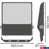 Kép 6/6 - LEDVANCE FLOODLIGHT PERFORMANCE SYM R30 LED reflektor, fekete, 4000K természetes fehér, 39100 lm, 290W, 4058075353800