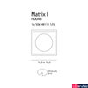 Kép 2/3 - Maxlight MATRIX I beépíthető lámpa, fekete, AR111 foglalattal, 1x50W, MAXLIGHT-H0048
