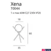 Kép 2/2 - Maxlight XENA asztali lámpa, réz-fehér, E27 foglalattal, 1x60W, MAXLIGHT-T0044
