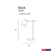 Kép 3/3 - Maxlight BLACK asztali lámpa, fekete, E27, foglalattal, 1x60W, MAXLIGHT-T0025