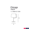 Kép 3/3 - Maxlight CHICAGO asztali lámpa, fekete, E27 foglalattal, 1x100W, MAXLIGHT-T0029