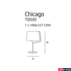Kép 3/3 - Maxlight CHICAGO asztali lámpa, króm, E27 foglalattal, 1x100W, MAXLIGHT-T0030