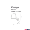 Kép 3/3 - Maxlight CHICAGO fali lámpa, fehér, E27 foglalattal, 1x40W, MAXLIGHT-W0193
