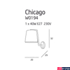 Kép 3/3 - Maxlight CHICAGO fali lámpa, fekete, E27 foglalattal, 1x40W, MAXLIGHT-W0194