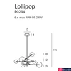 Kép 3/3 - Maxlight LOLLIPOP több ágú függeszték, üveggömb burával, MAXLIGHT-P0294