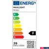 Kép 3/3 - Maxlight ORGANIC függeszték, fehér, 3000K melegfehér, beépített LED, 2210 lm, 1x26W, MAXLIGHT-P0361