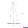 Kép 3/4 - Maxlight QUEEN függeszték, csiszolt arany, 3000K melegfehér, beépített LED, 1900 lm, 1x19W, MAXLIGHT-P0493