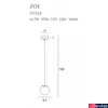 Kép 3/4 - Maxlight ZOE függeszték, króm, 3000K melegfehér, beépített LED, 105 lm, 1x1,5W, MAXLIGHT-P0388
