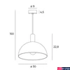 Kép 4/4 - Maxlight LUISANT függeszték, fekete, E27, foglalattal, 1x35W, MAXLIGHT-P0473