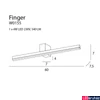 Kép 5/5 - Maxlight FINGER fali lámpa, fehér, 3000K melegfehér, beépített LED, 975 lm, 1x7,5W, MAXLIGHT-W0155