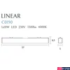 Kép 5/6 - Maxlight LINEAR mennyezeti lámpa, fekete, 4000K természetes fehér, beépített LED, 1300 lm, 1x18W, MAXLIGHT-C0190