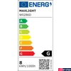 Kép 5/5 - Maxlight ORGANIC fali lámpa, fekete, 3000K melegfehér, beépített LED, 360 lm, 8x1W, MAXLIGHT-W0286D