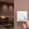Kép 2/4 - Mi-Light K2B dimmer+CCT fali távirányító, fekete, tekerőgombos, elemes, 86x86 mm