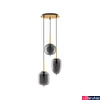 Kép 1/3 - Nova Luce LATO függeszték, sárgaréz, füstszínű, E27 foglalattal, max. 3x12W, 9624082