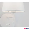 Kép 1/4 - Nova Luce NIA fali lámpa, olvasókarral, fehér, E14 foglalattal, max. 1x5W, 180 lm, 9182371