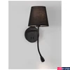 Kép 1/6 - Nova Luce NIA fali lámpa, olvasókarral, fekete, 3000K melegfehér, E14, beépített LED foglalattal, max. 1x5W, 180 lm, 9182372