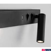 Kép 1/3 - Nova Luce VIDA fali lámpa, olvasókarral, kapcsolóval, fekete, 3000K melegfehér, beépített LED, 1x5W, 350 lm, 9533521