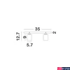 Kép 6/6 - Nova Luce TOD spotlámpa, falra/mennyezetre szerelhető, 3 db billenthető lámpafejjel, fehér, GU10-MR16 foglalattal, max. 3x10W, 9012301