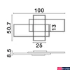 Kép 2/2 - Nova Luce CLEA mennyezeti lámpa, fekete, 2700K melegfehér, beépített LED, 1x58W, 3455 lm, 9756720