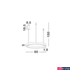Kép 2/2 - Nova Luce ELOWEN függeszték, matt nikkel, 3000K melegfehér, beépített LED, 1x60W, 2552 lm, 9345662