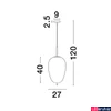 Kép 2/2 - Nova Luce LATO függeszték, sárgaréz, füstszínű, E27 foglalattal, max. 1x12W, 9624081